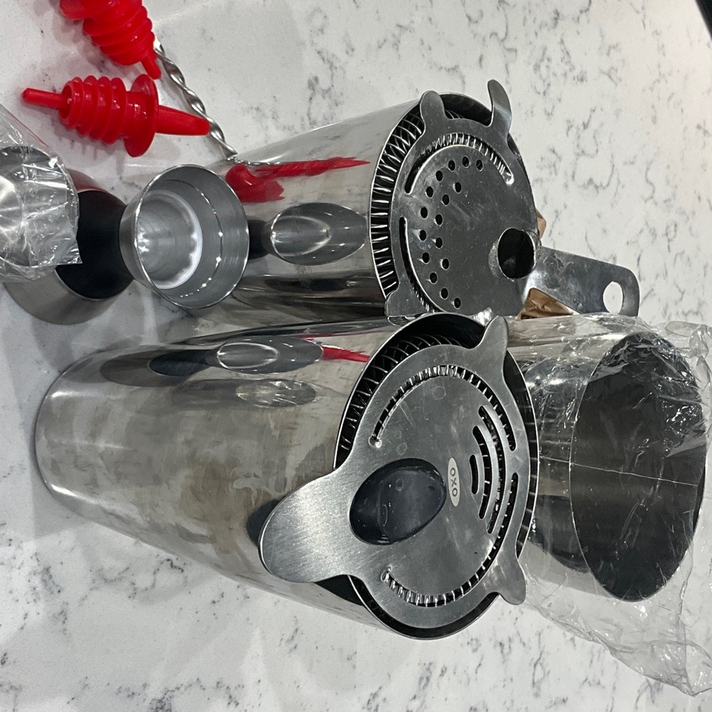 Stainless Steel Bar Tool Set with Strainers